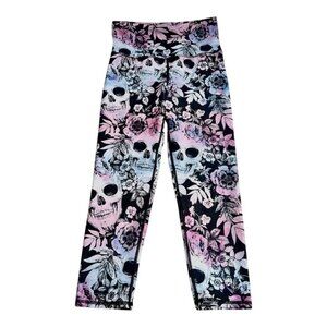 Evolution and Creation Floral Skull Leggings! EVCR, Size Medium, NWOT!